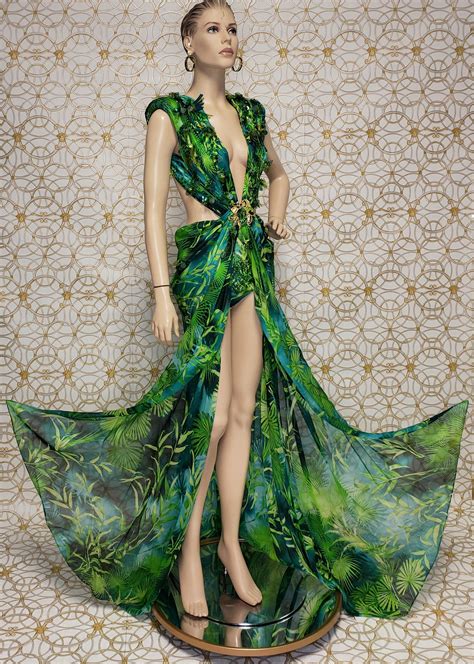 that green jungle versace dress|jennifer lopez versace jungle dress.